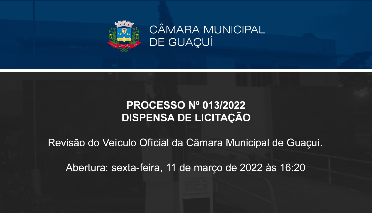 DISPENSA DE LICITAÇÃO